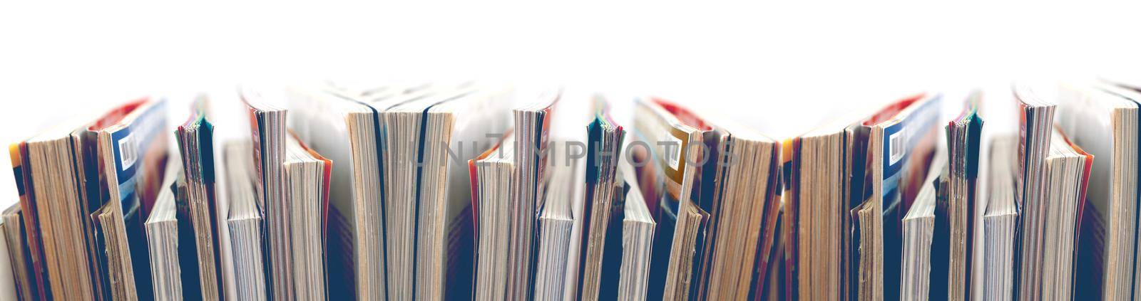 Magazines and books background