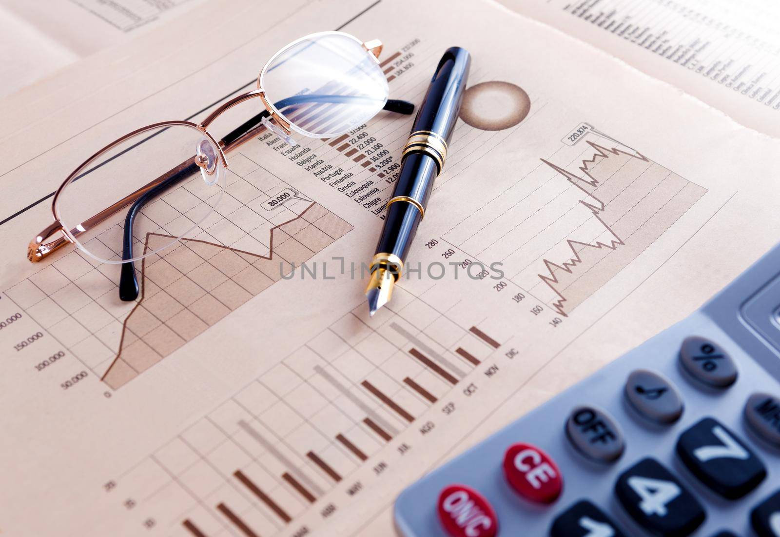 Business and financial concept.Bank accounting and invest background