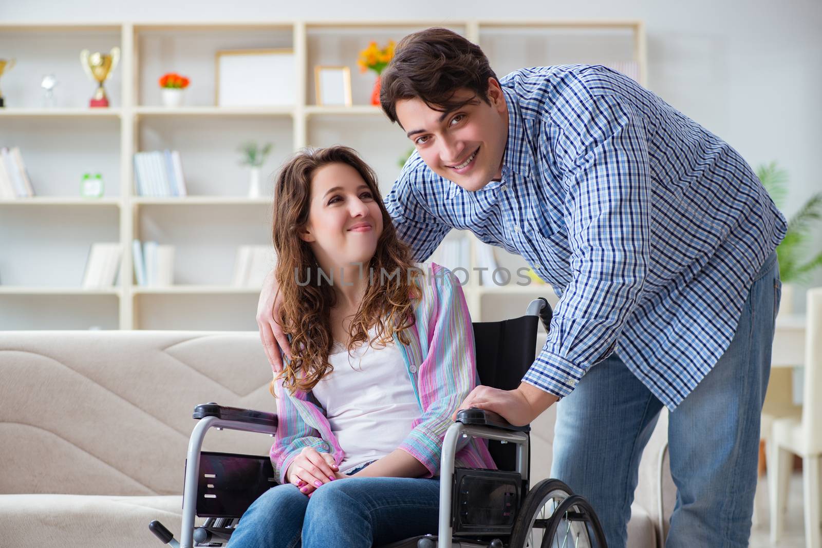 Young family taking care of each other