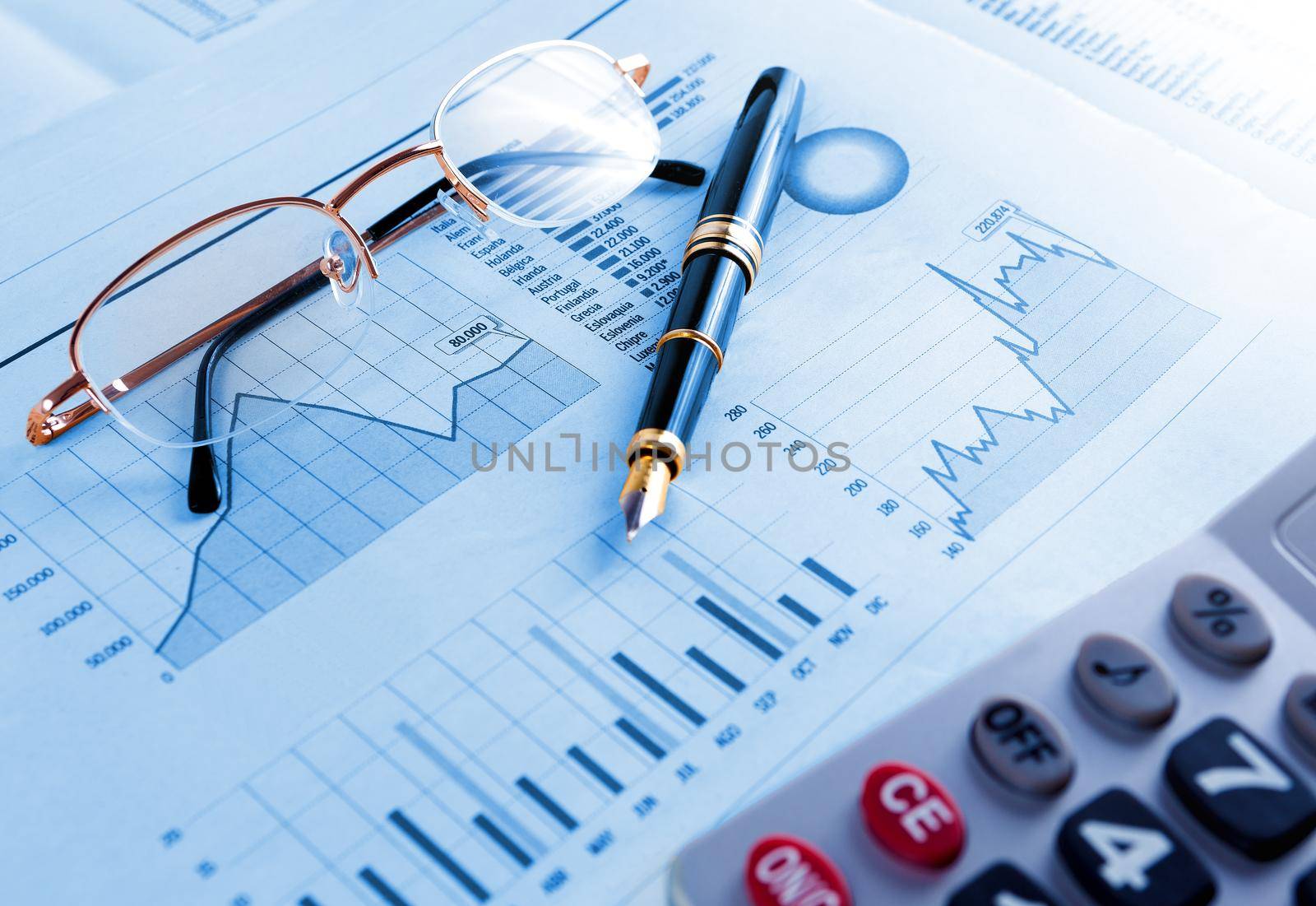 Business and financial concept.Bank accounting and invest background