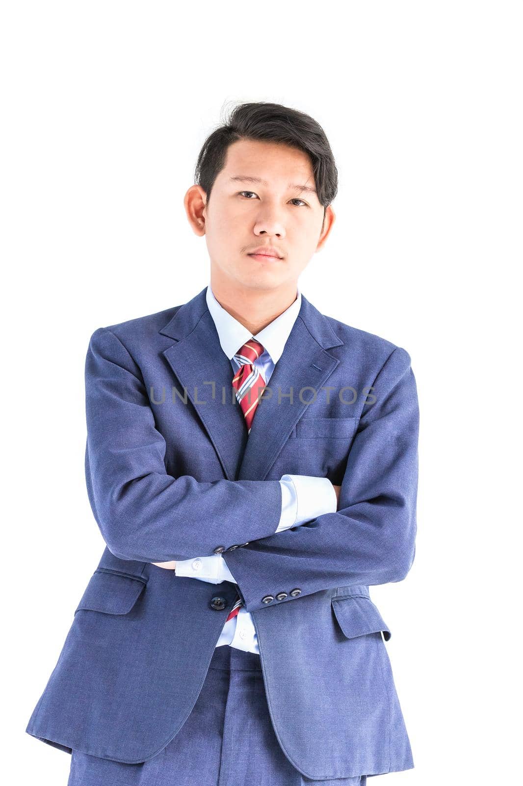 Business men portrait isolated on white background by stoonn