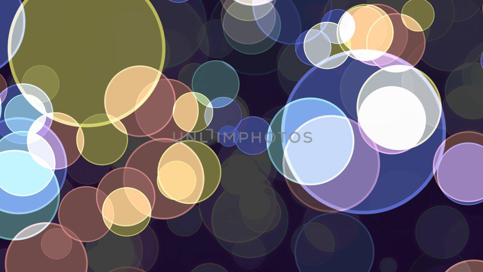 Colorful pastel bubble divine dimension bokeh blur absract dark background