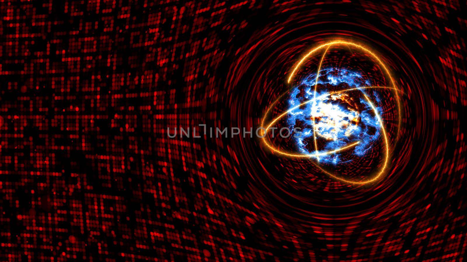 quantum light red core and futuristic computer animation abstract background by Darkfox