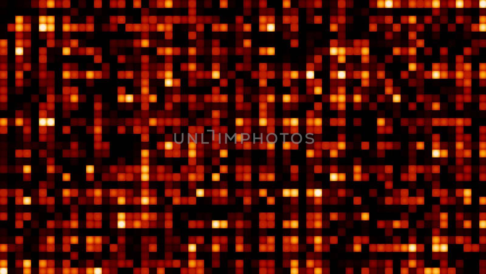 visualization wave technology digital surface background, animation abstract fire tone square light particles pattern waveform oscillation