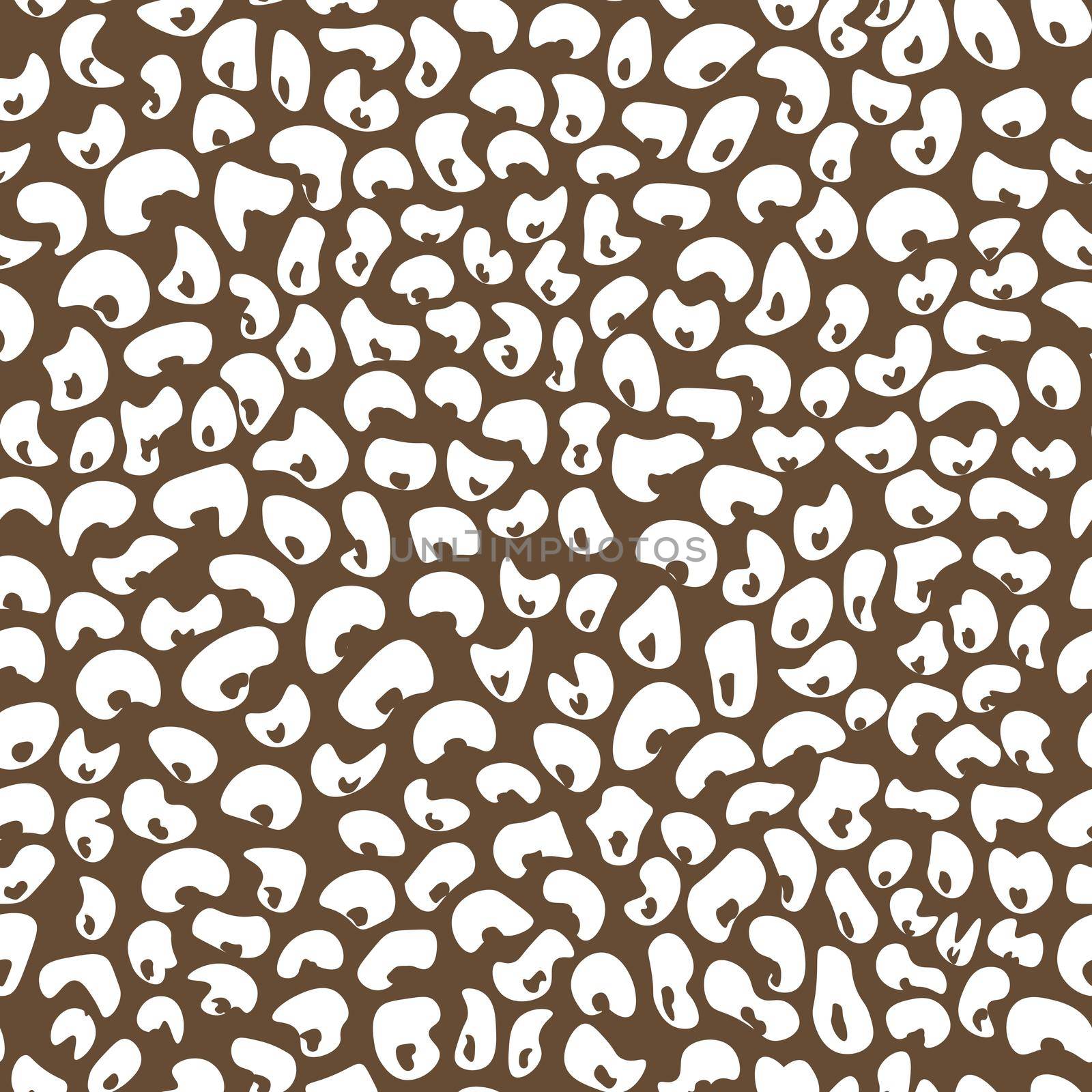Abstract modern leopard seamless pattern. Animals trendy background. Beige and white decorative vector stock illustration for print, card, postcard, fabric, textile. Modern ornament of stylized skin by allaku