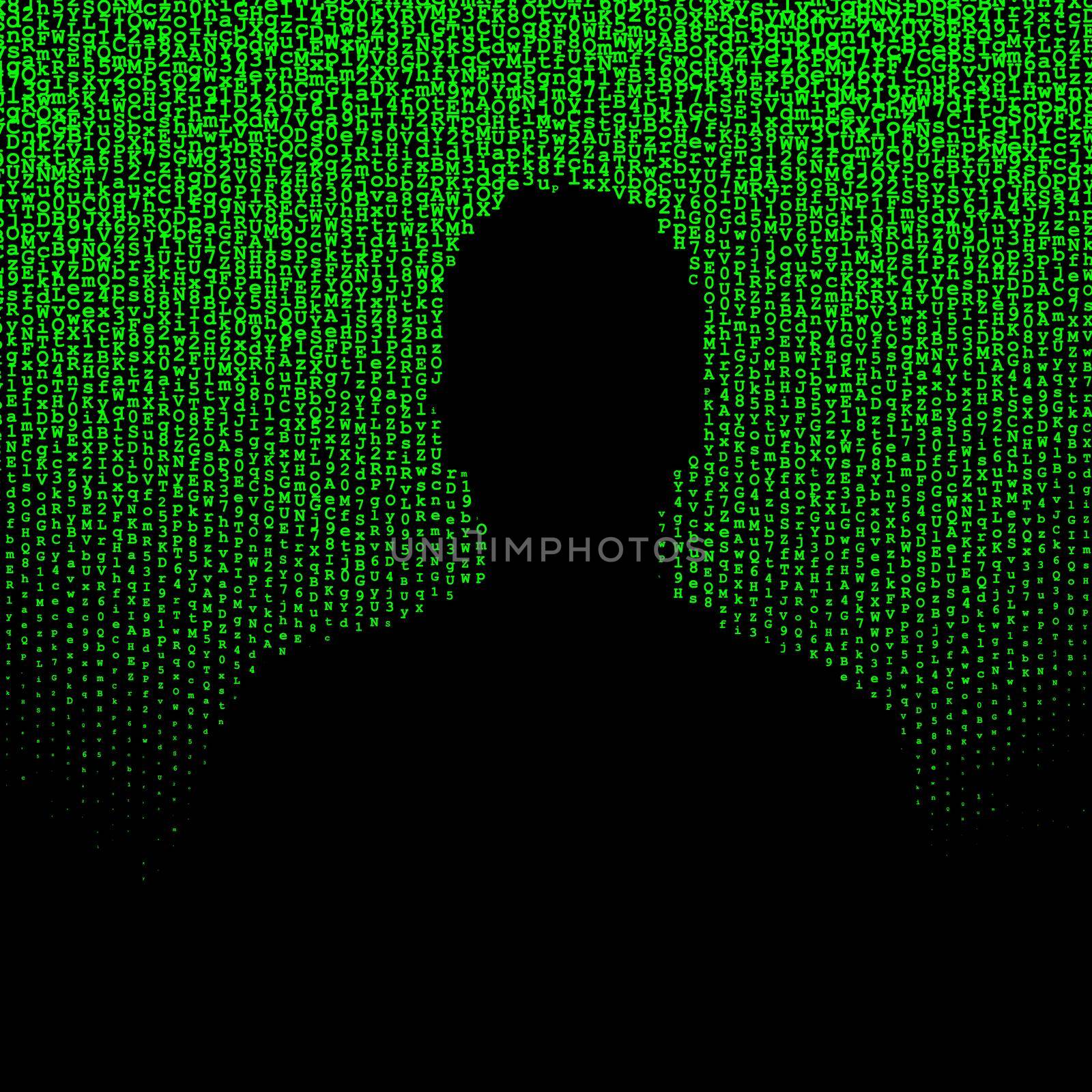 Man silhouette matrix illustration by dutourdumonde