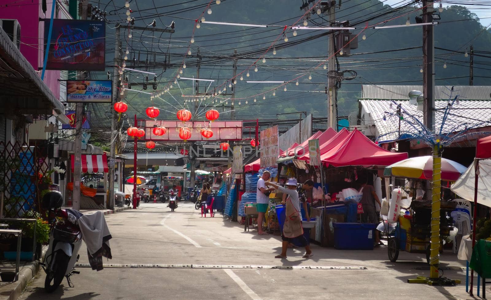2019-11-05 / Phuket, Thailand - Fresh food street market near Patong Beach.