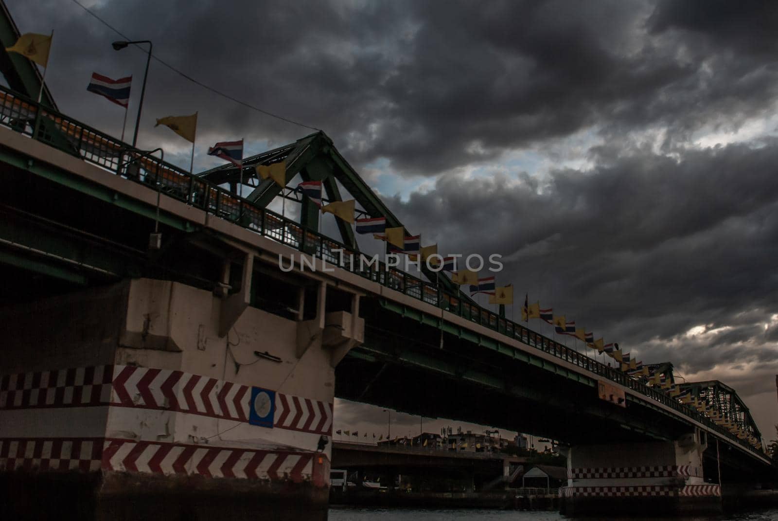 Bangkok, thailand 21 Jul, 2019 : Phra Phuttha Yodfa Bridge, Memorial Bridge.