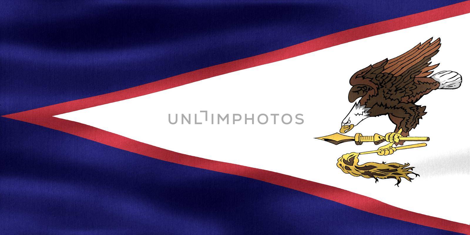 American Samoa flag - realistic waving fabric flag by MP_foto71