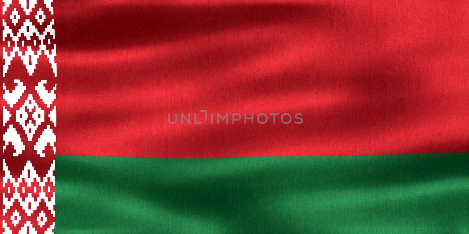 Belarus flag - realistic waving fabric flag by MP_foto71