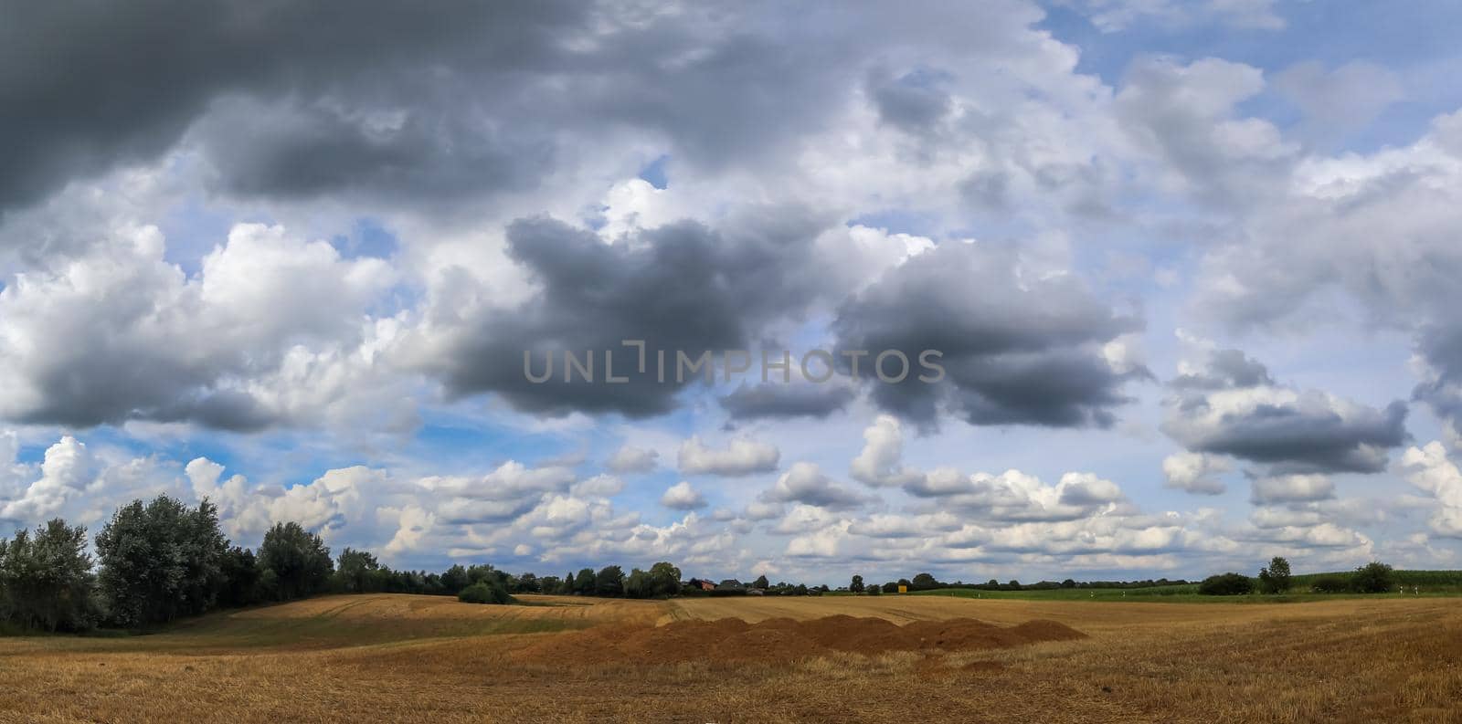 Beautiful high resolution panorama of a landscape with fields and green grass found in Denmark and Germany. by MP_foto71