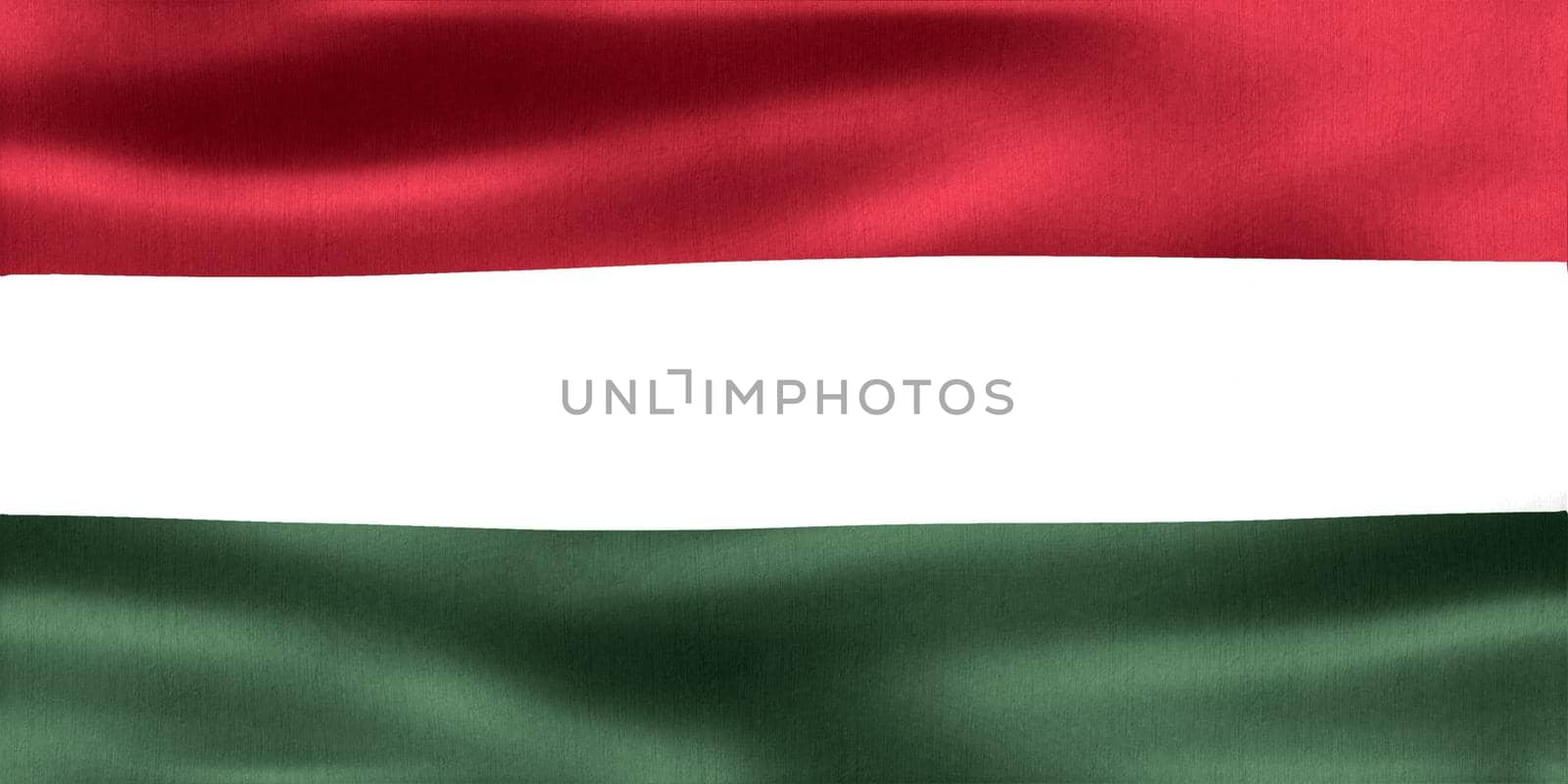 Hungary flag - realistic waving fabric flag