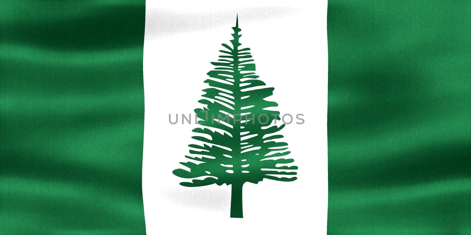 Norfolk Island flag - realistic waving fabric flag