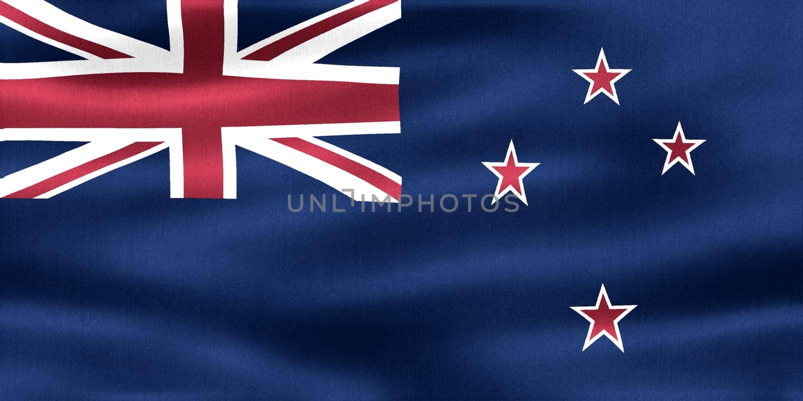 New Zealand flag - realistic waving fabric flag