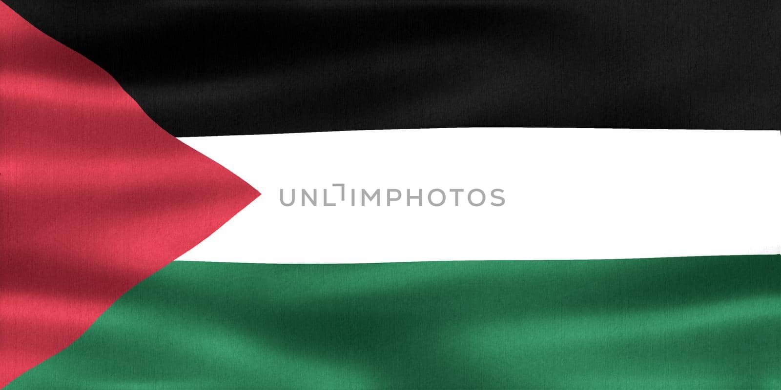 Palestine flag - realistic waving fabric flag