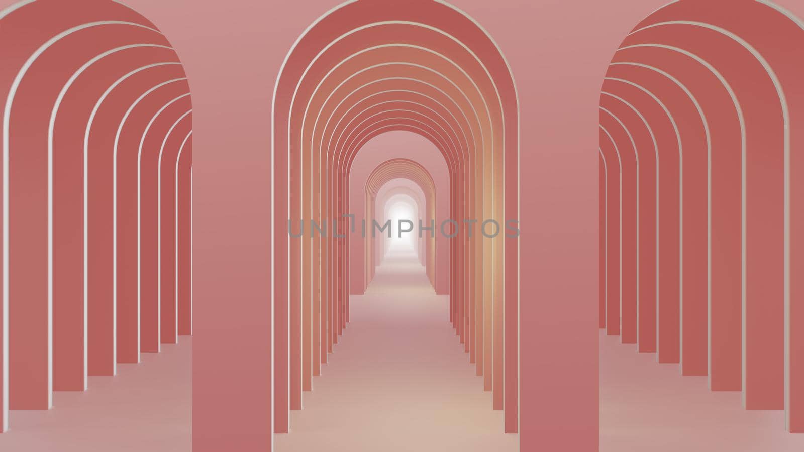 Abstract Pastel Color Geometry Tunnel by urzine