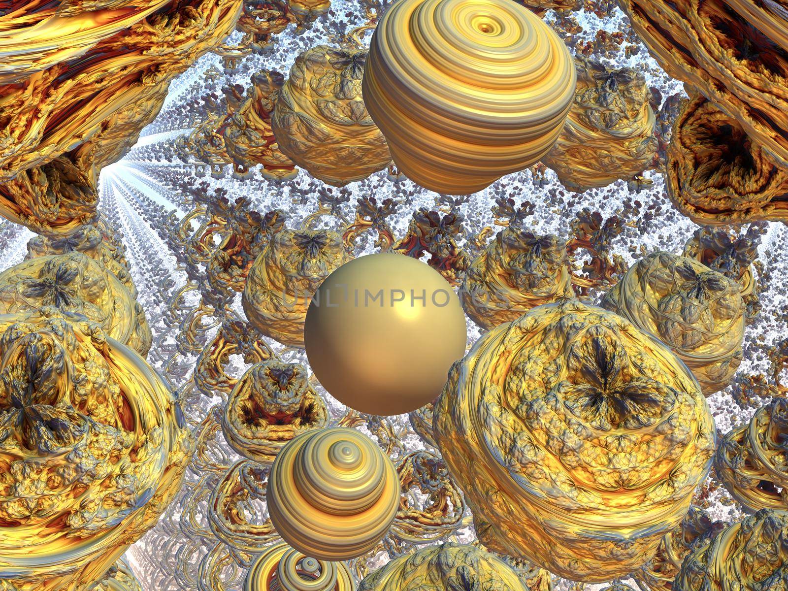 Picture of three-dimensional spaceship fractals in motion