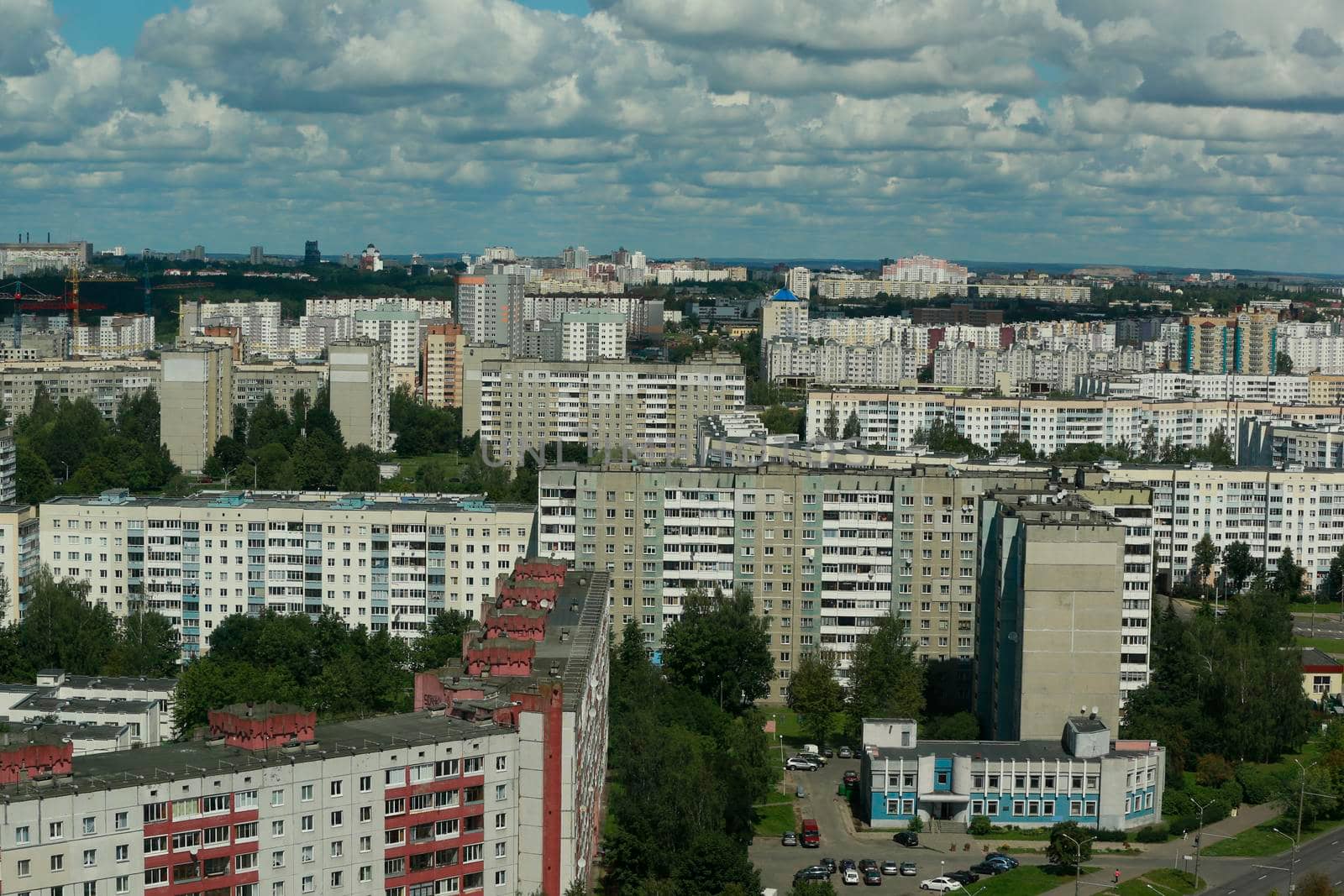 Area of panel houses.High-rise buildings.Russian cities