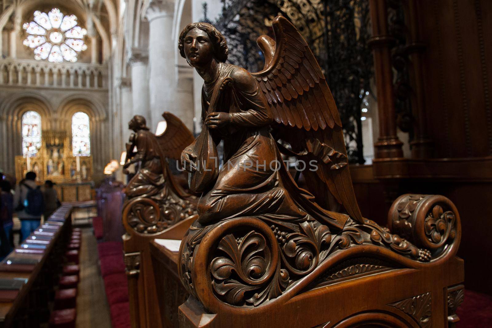 Detail of Wood Sculptures at the choir of Christ Church Cathedral