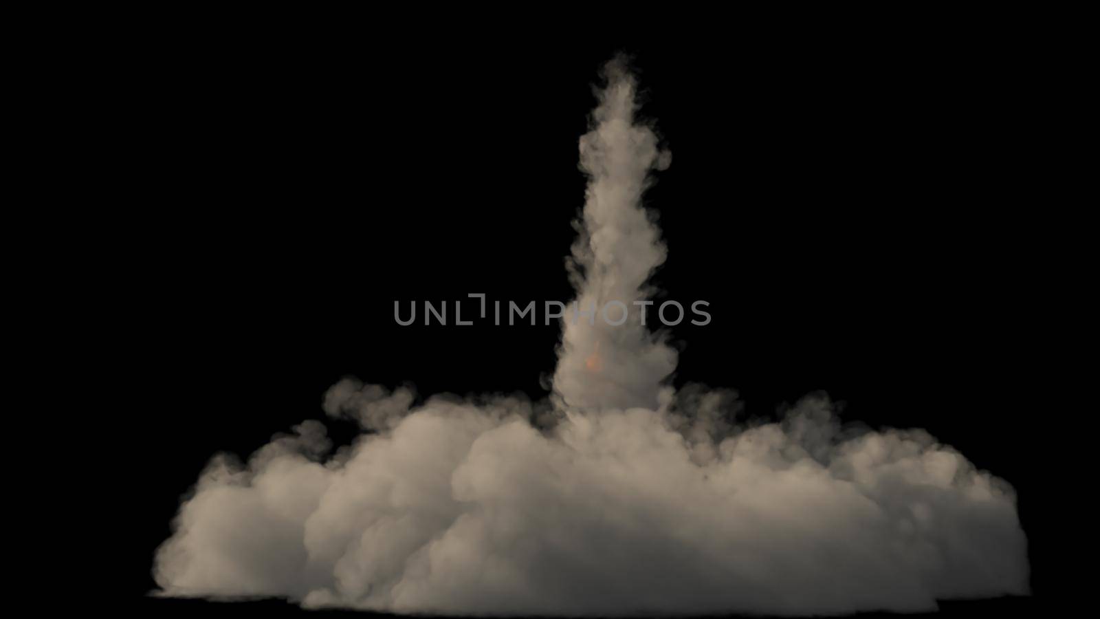 Rocket exhaust from a rocket launch. 3D Rendering by designprojects