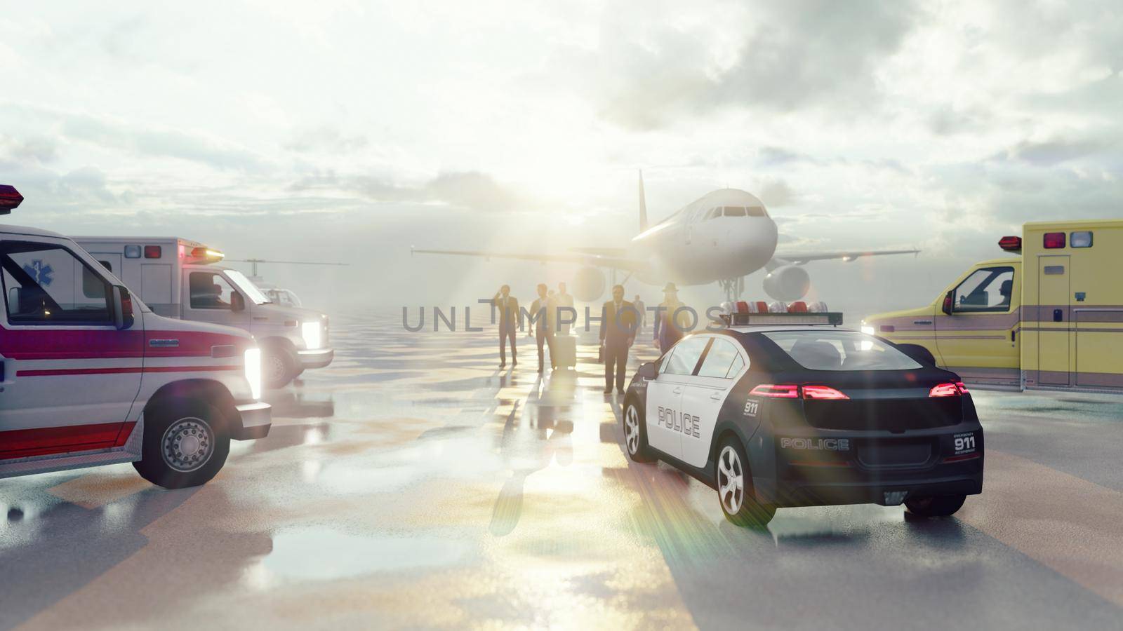 People return during a pandemic after traveling by plane. Travelers at the airport go with luggage after landing.