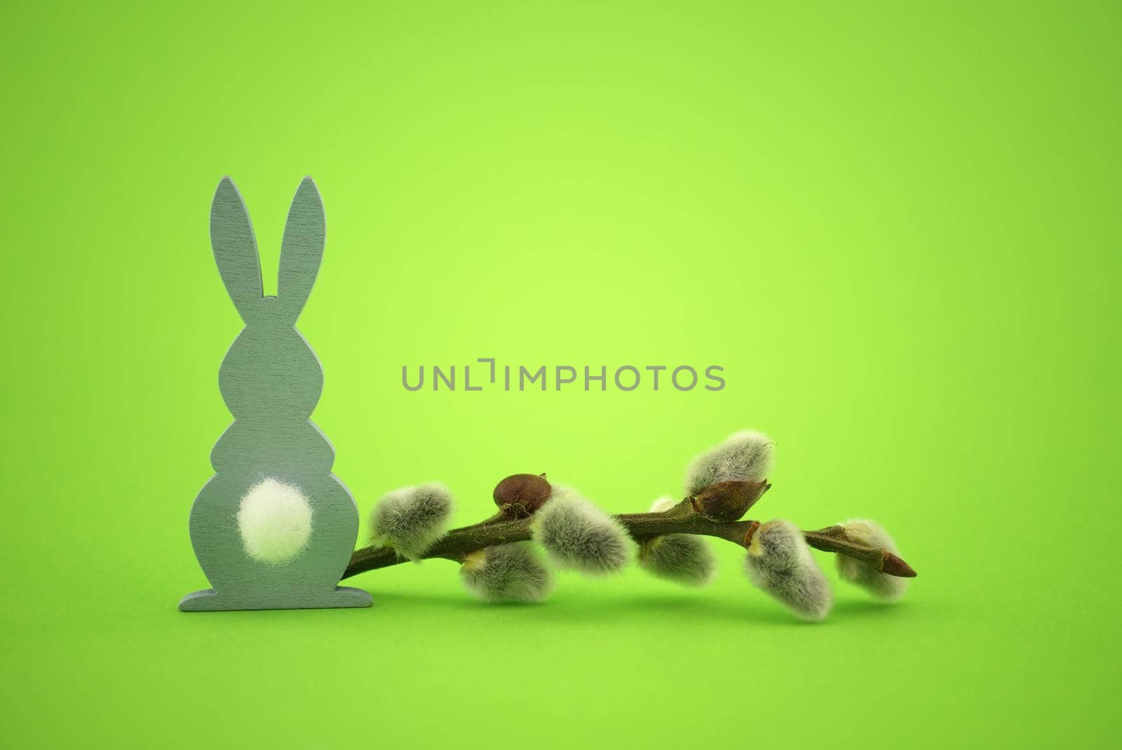 Spring Easter holiday greeting card background with free copy space for text