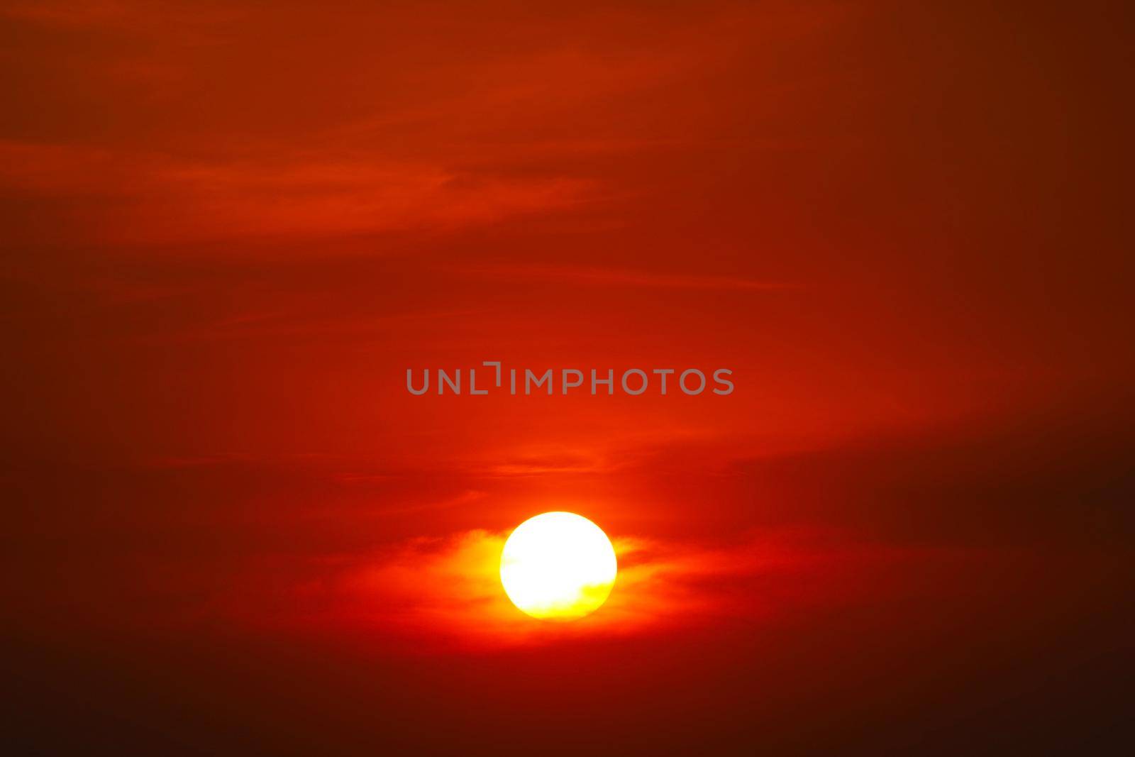 beautiful orange yellow red silhouette sky in sunset back on cloud by Darkfox