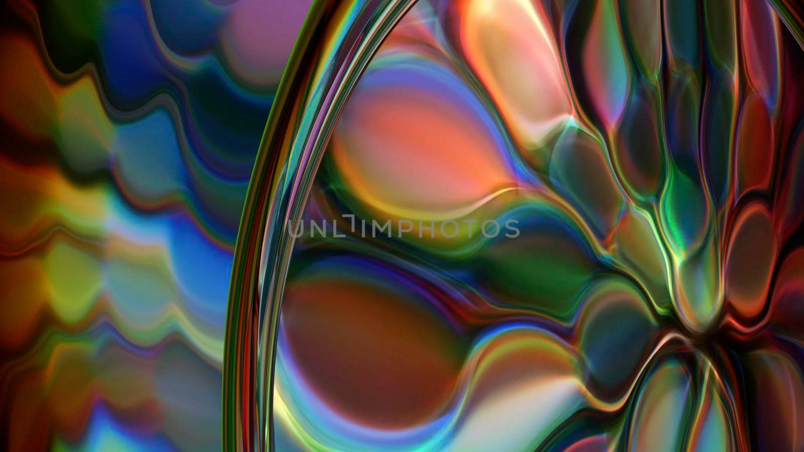 Abstract neon colorful background with bubble texture. 3d image, 3d rendering
