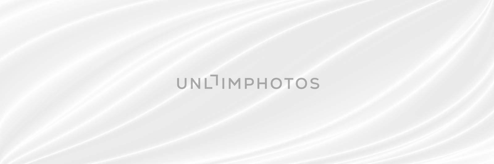 White fabric background with copy space