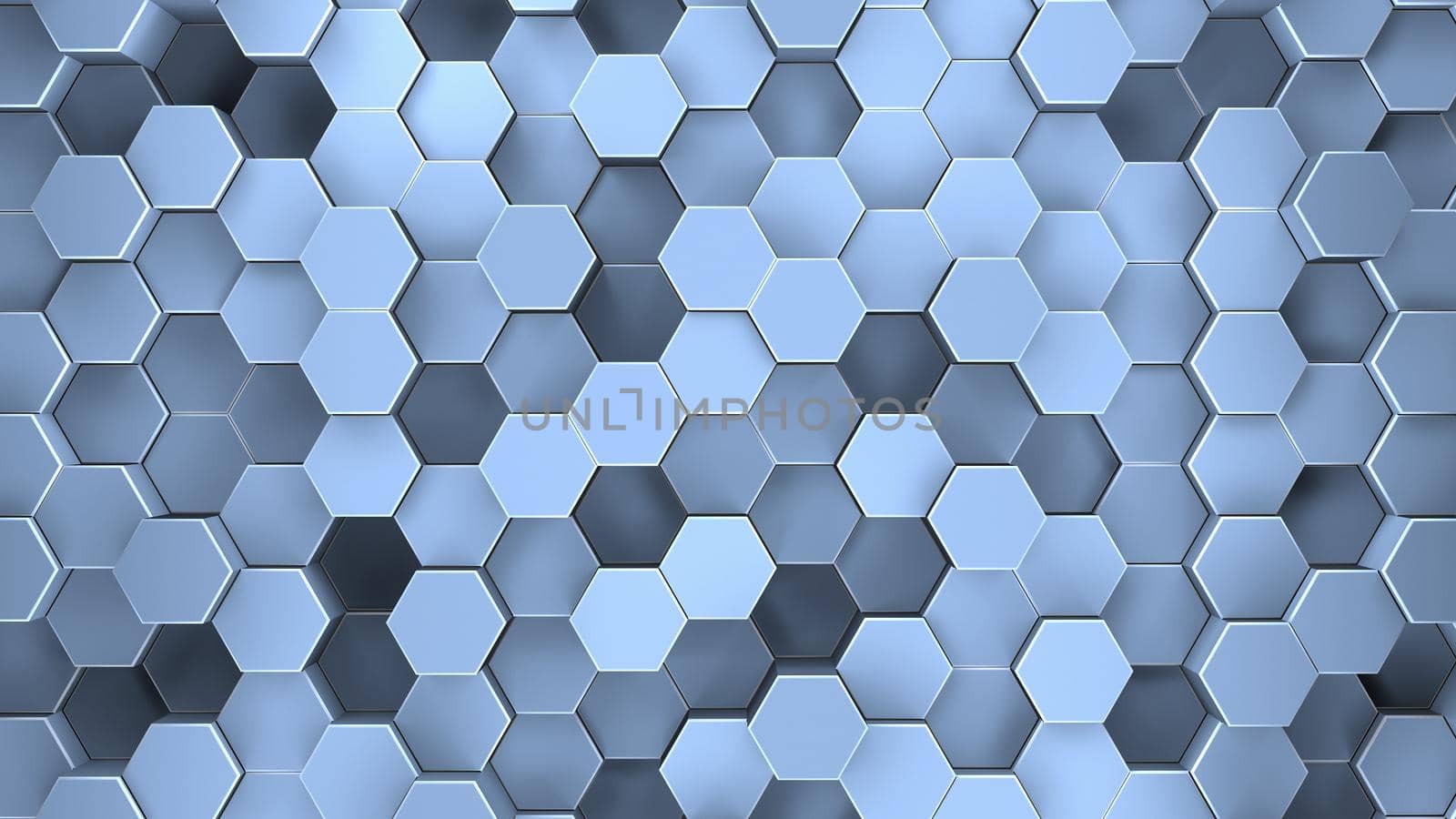 Abstract Geometric Surface Of A Hexagon. 3D Rendering by designprojects