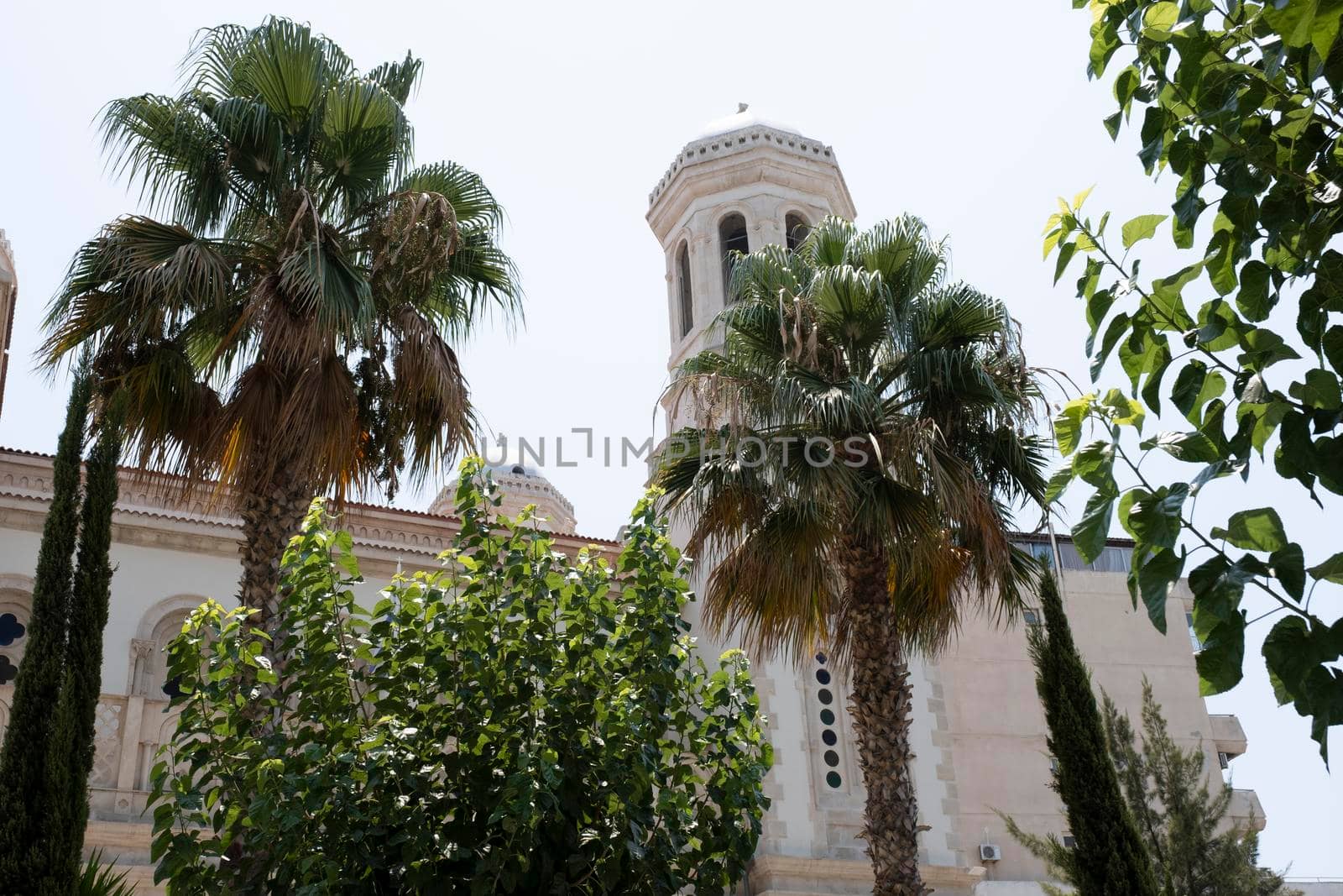 View of Ayia Napa Cathedral in Limassol, Cyprus. Beautiful view of Ayia Napa in the morning.