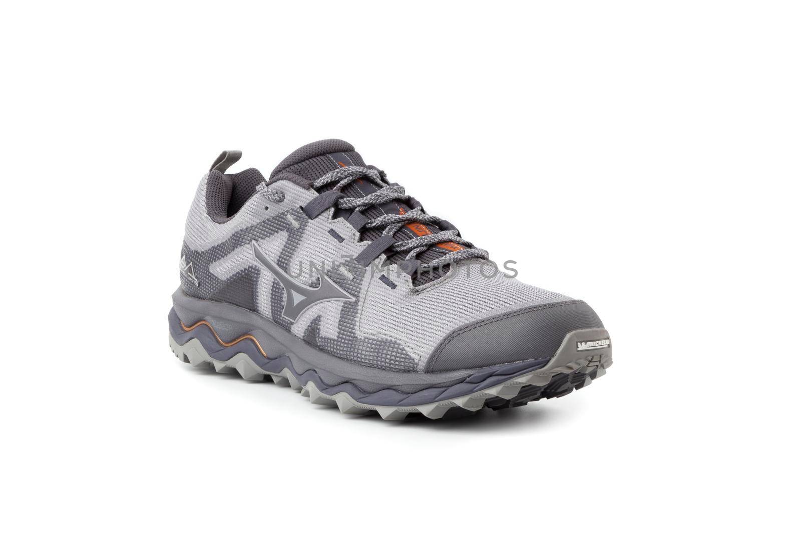 Mizuno Wave Mujin 6 Trail running sneakers close up isolated on a white background by SlayCer