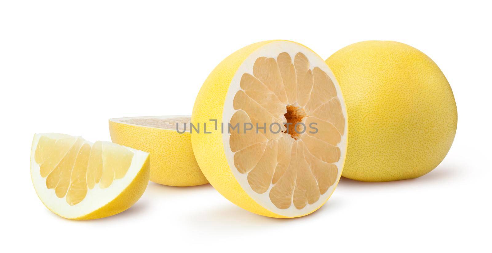 Pamela citrus fruit isolated on white background by SlayCer