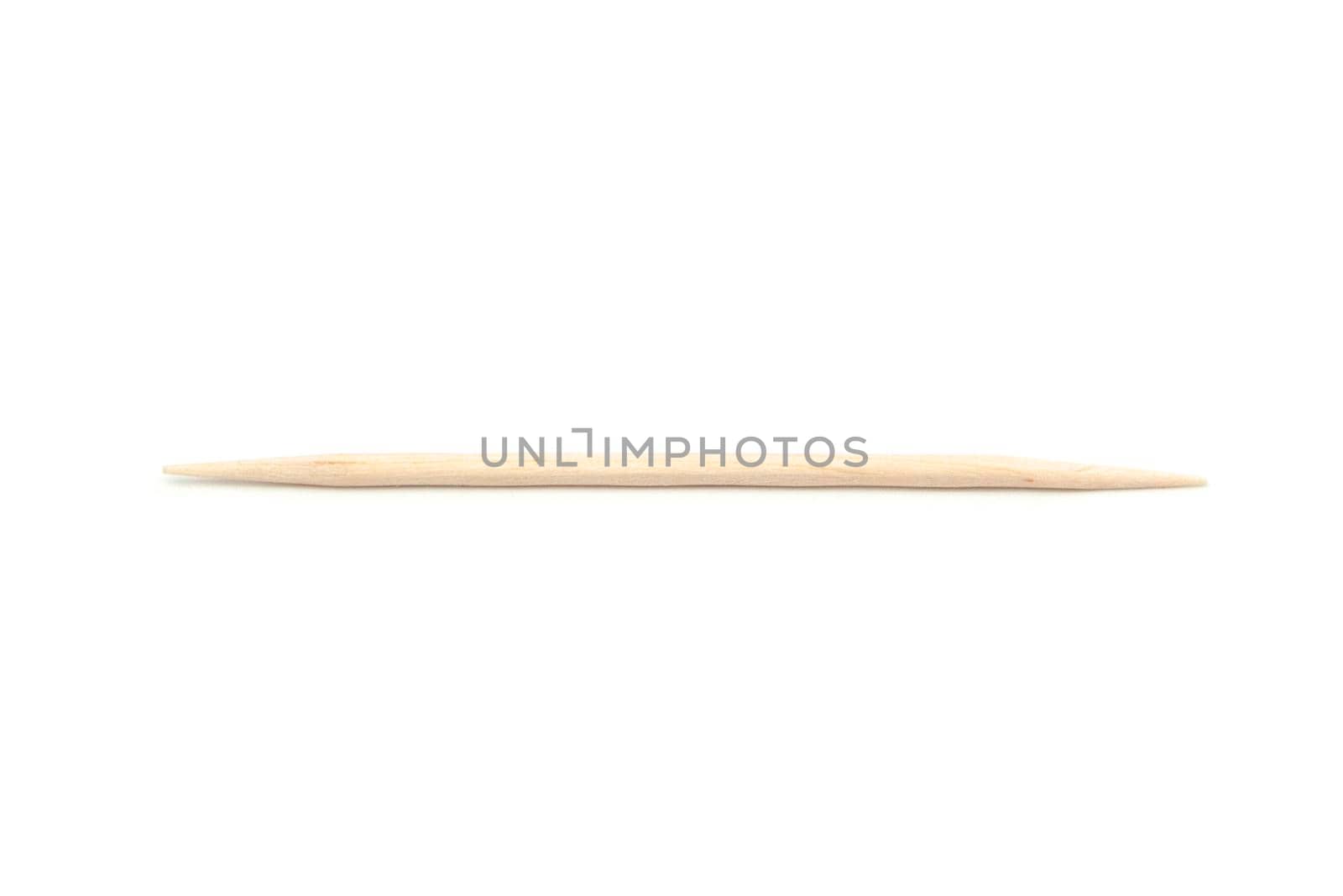 Wooden toothpicks isolated on white background by SlayCer