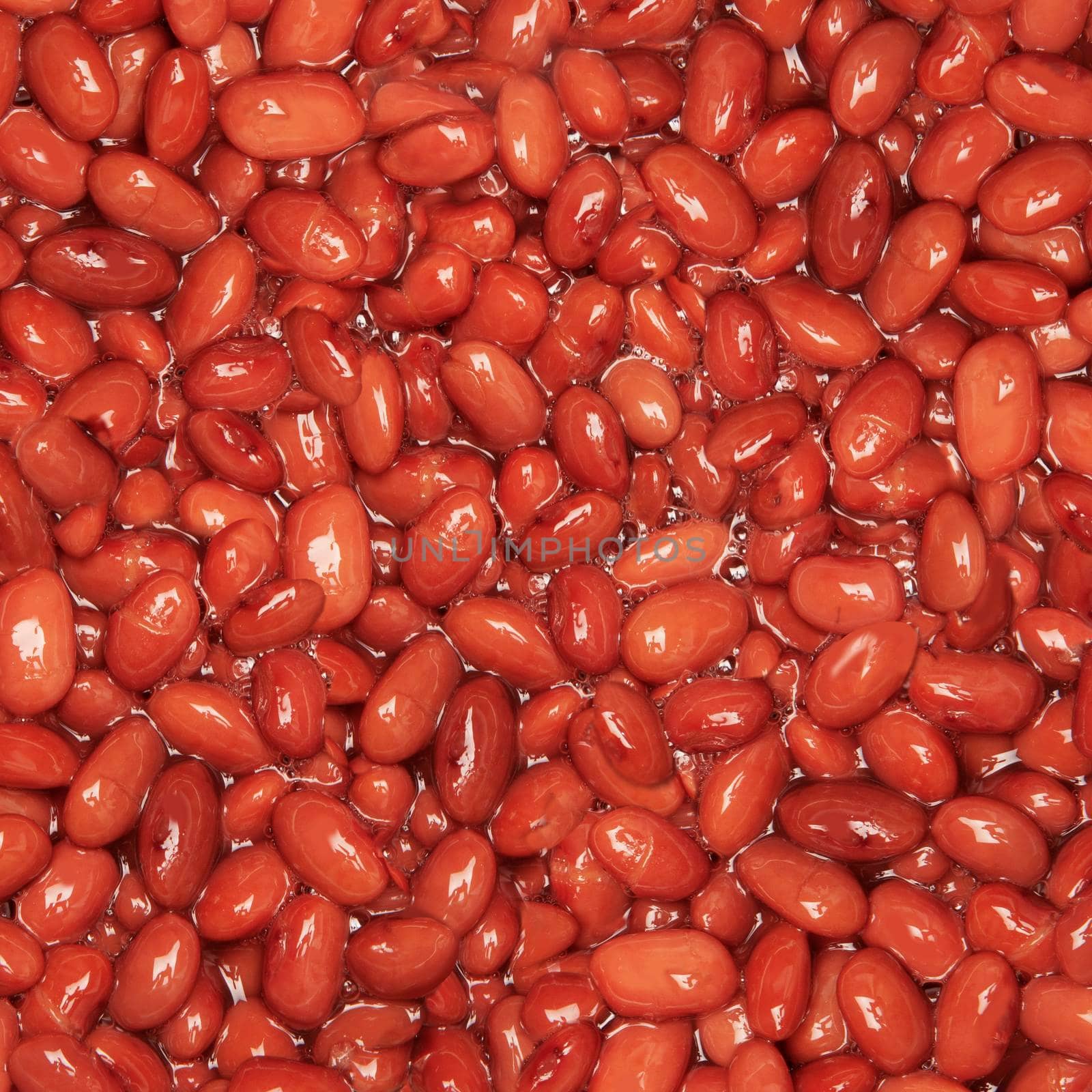 cooked kidney red beans closeup background by SlayCer