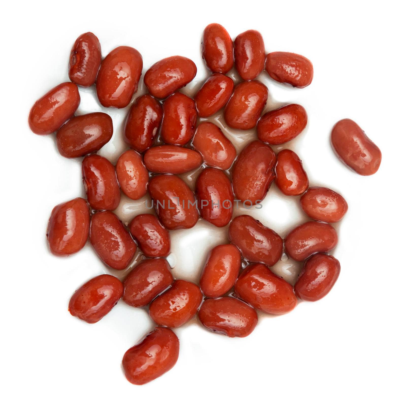 cooked kidney red beans closeup background by SlayCer