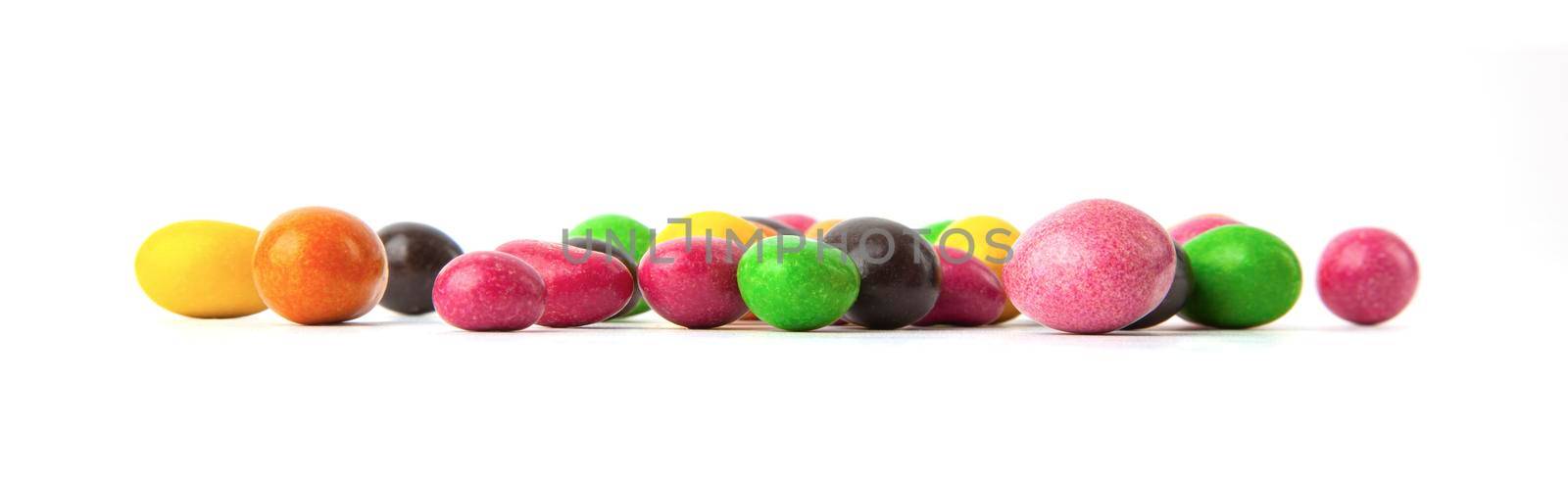 Colorful candies. Isolated on white background by SlayCer