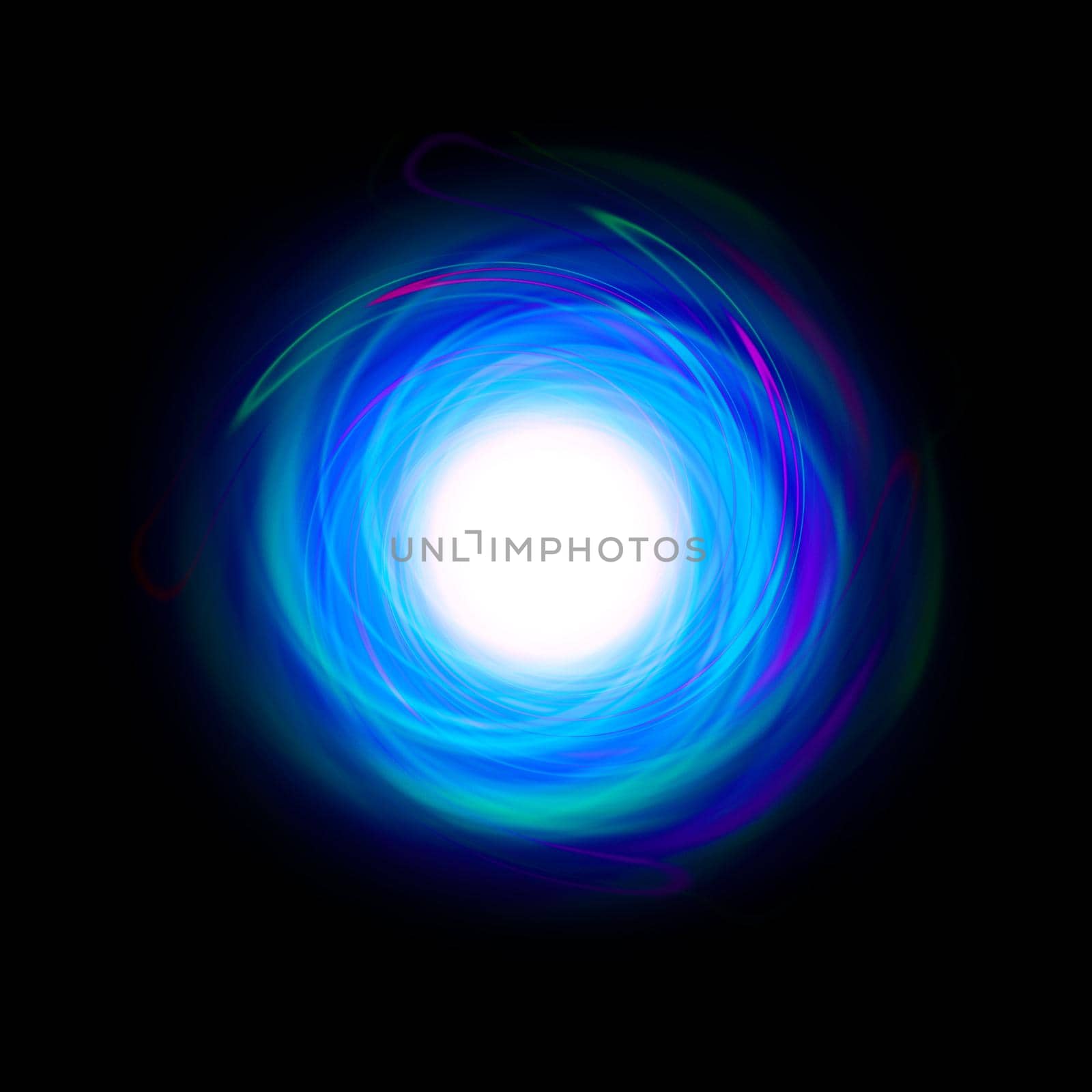 Luminous swirling banner. Glowing spiral. Shine round frame with light circles lights effect. Glowing cover. Space for your message. Glossy. LED ellipse