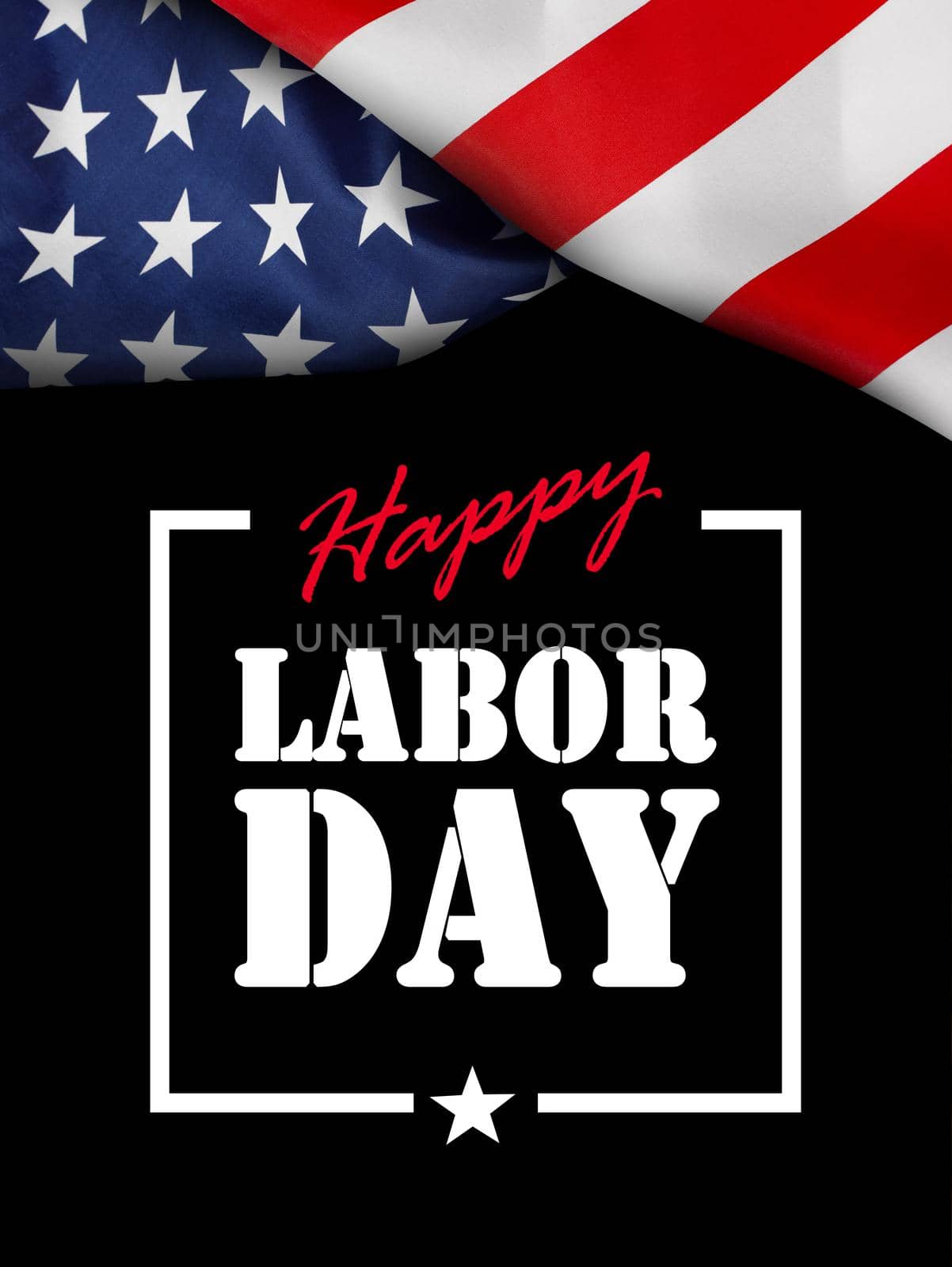 Happy Labor day banner, american patriotic background by SlayCer