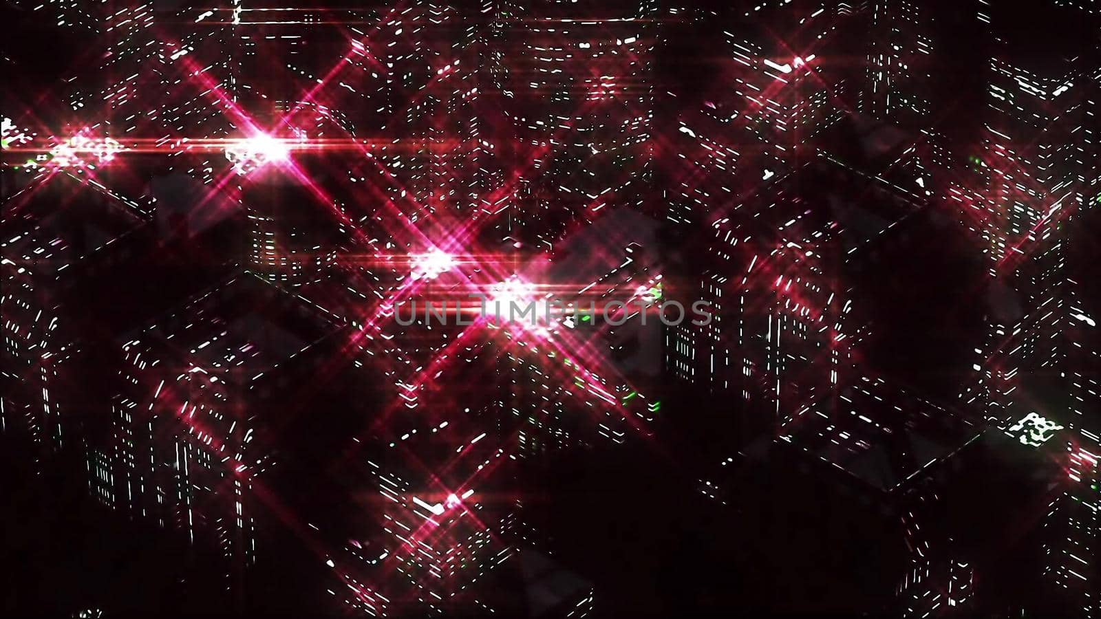 Abstract Night scene of red night city.