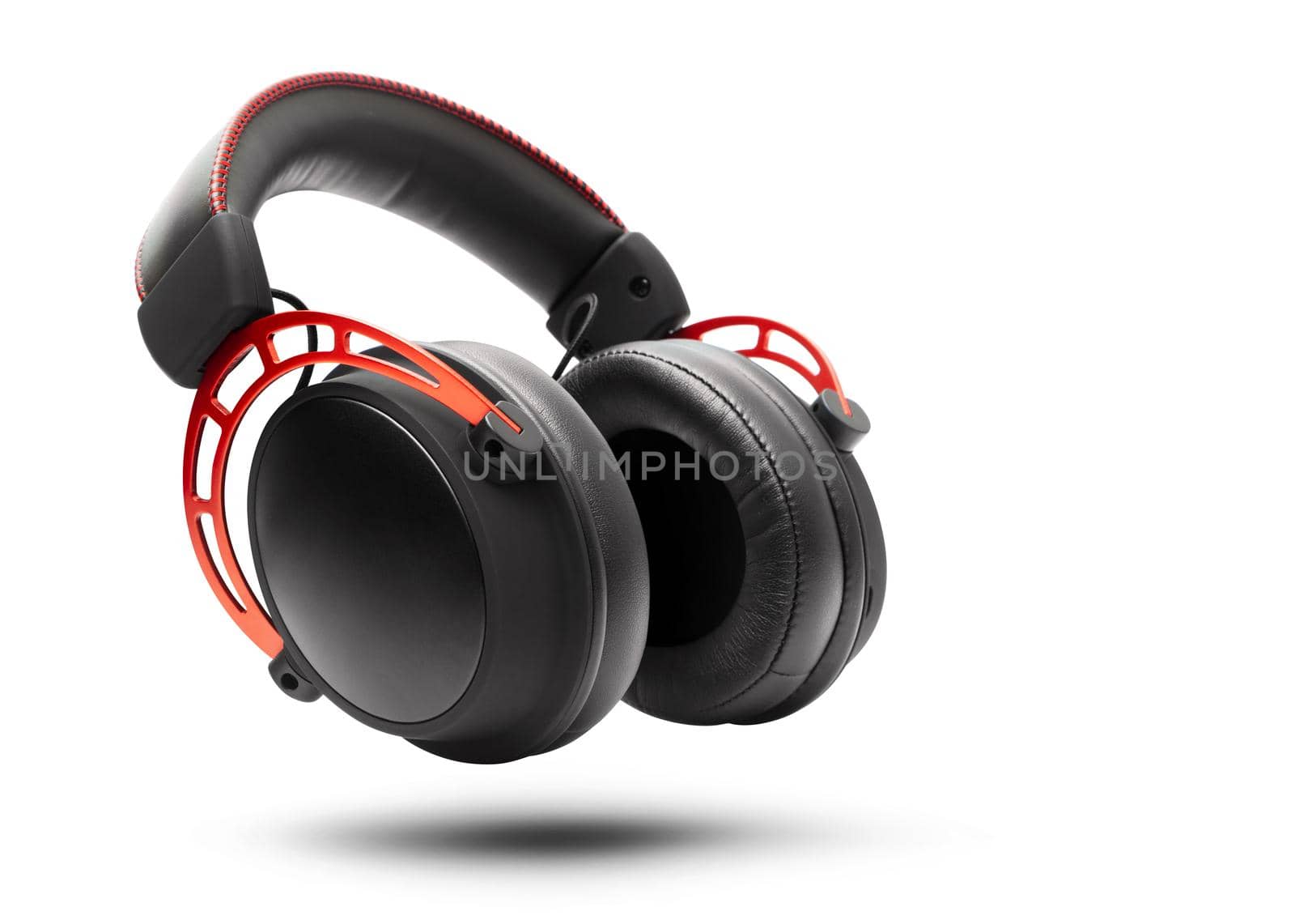 High-quality headphones on a white background. by SlayCer