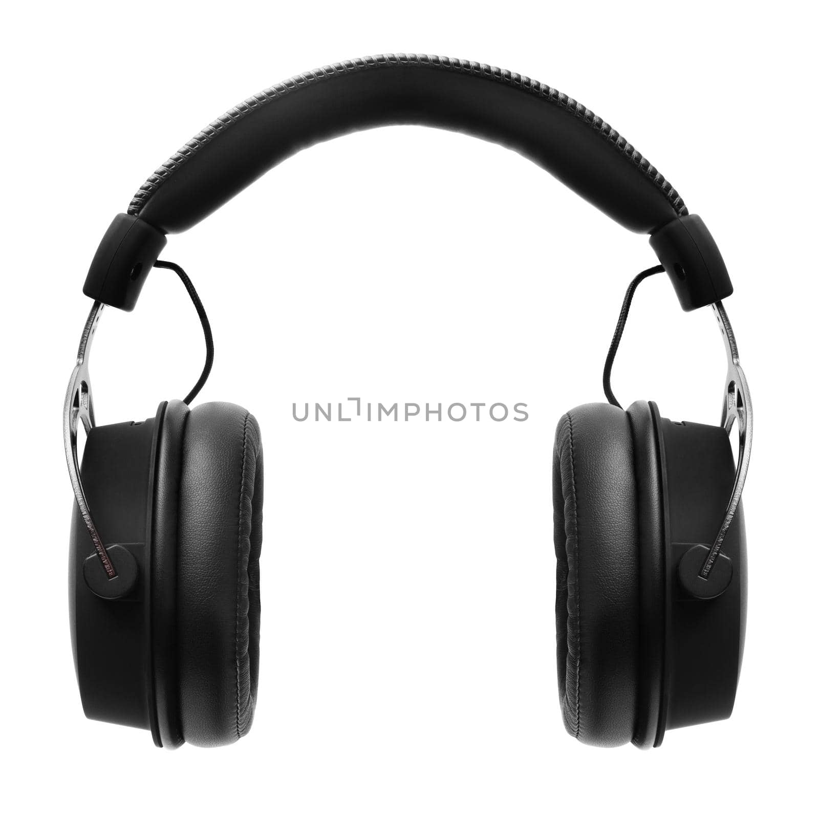 High-quality headphones on a white background. Headphone product photo. With clipping path.