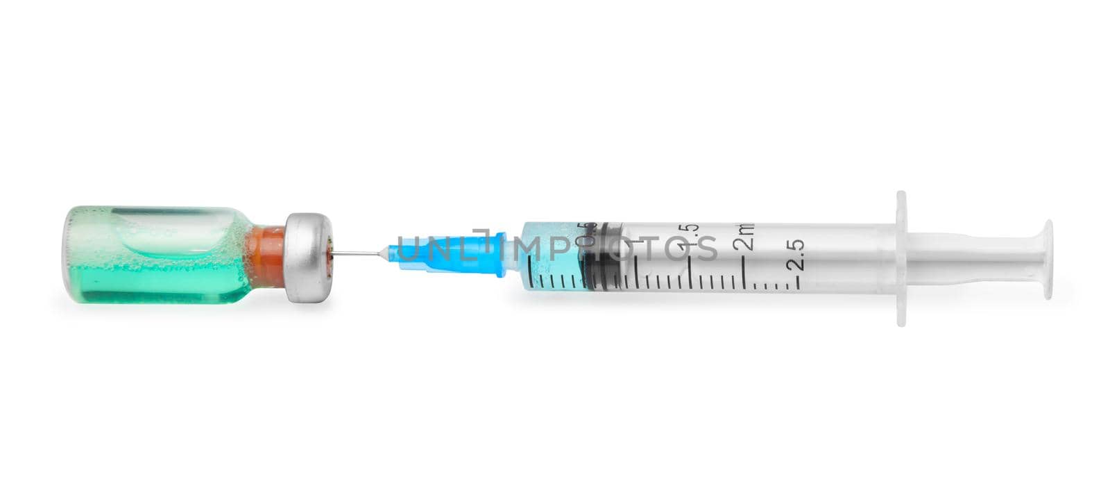 syringe isolated on white background by SlayCer