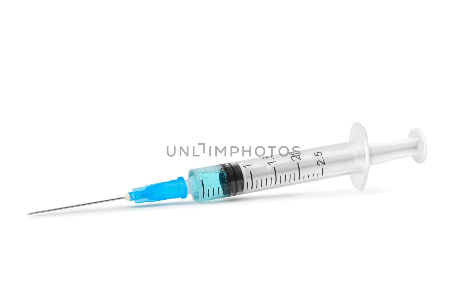 syringe isolated on white background by SlayCer
