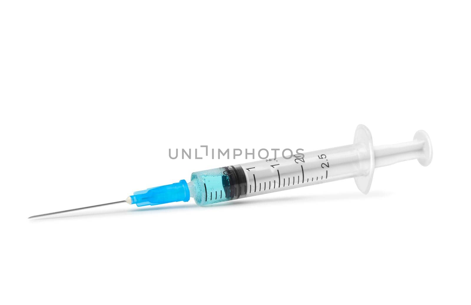 syringe isolated on white background. With clipping path