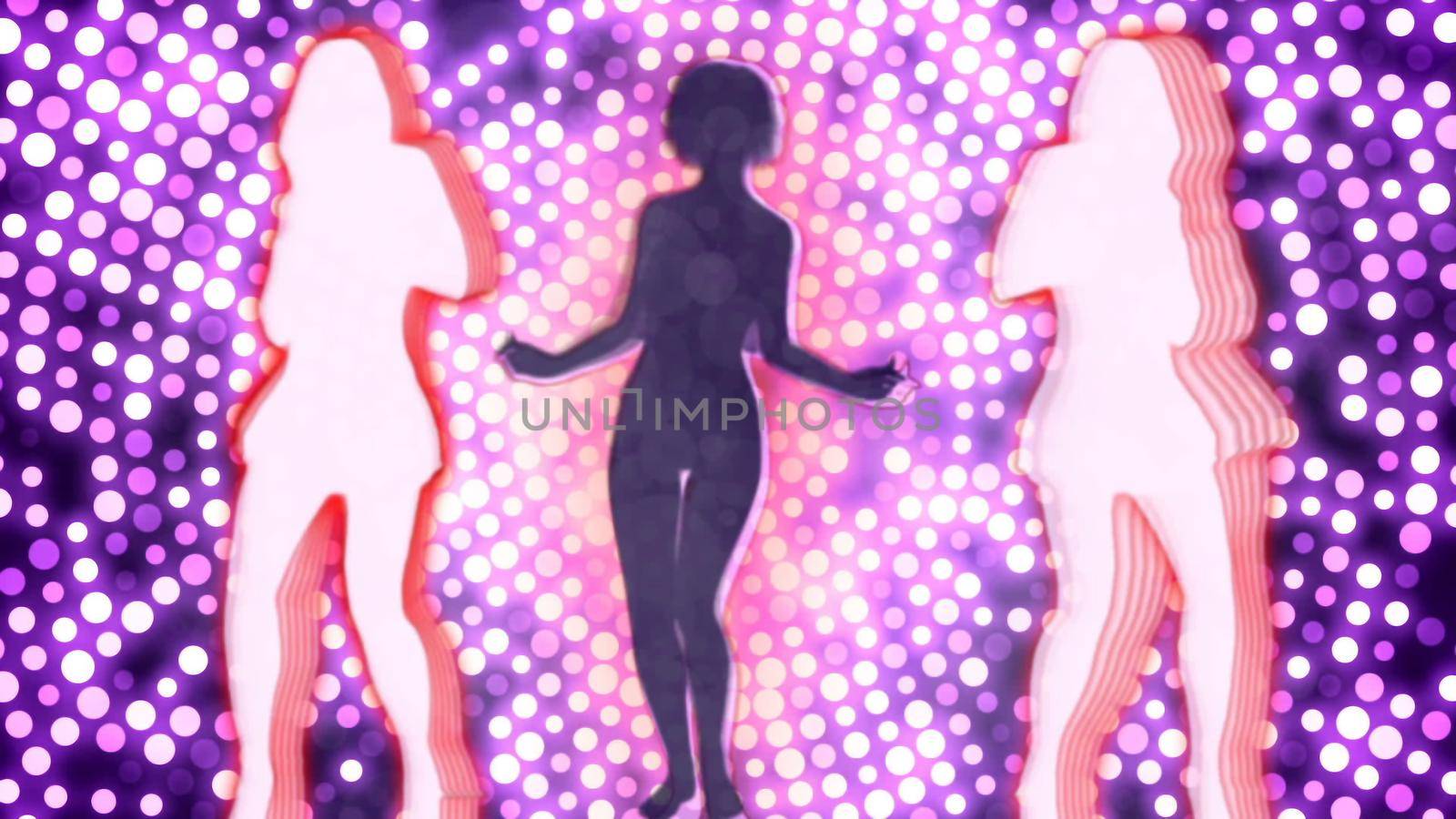 Abstract Background with nice dancing girls