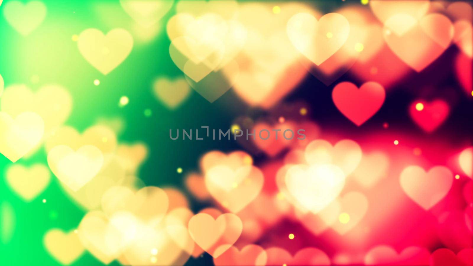 Abstract Background with nice colorful flying hearts