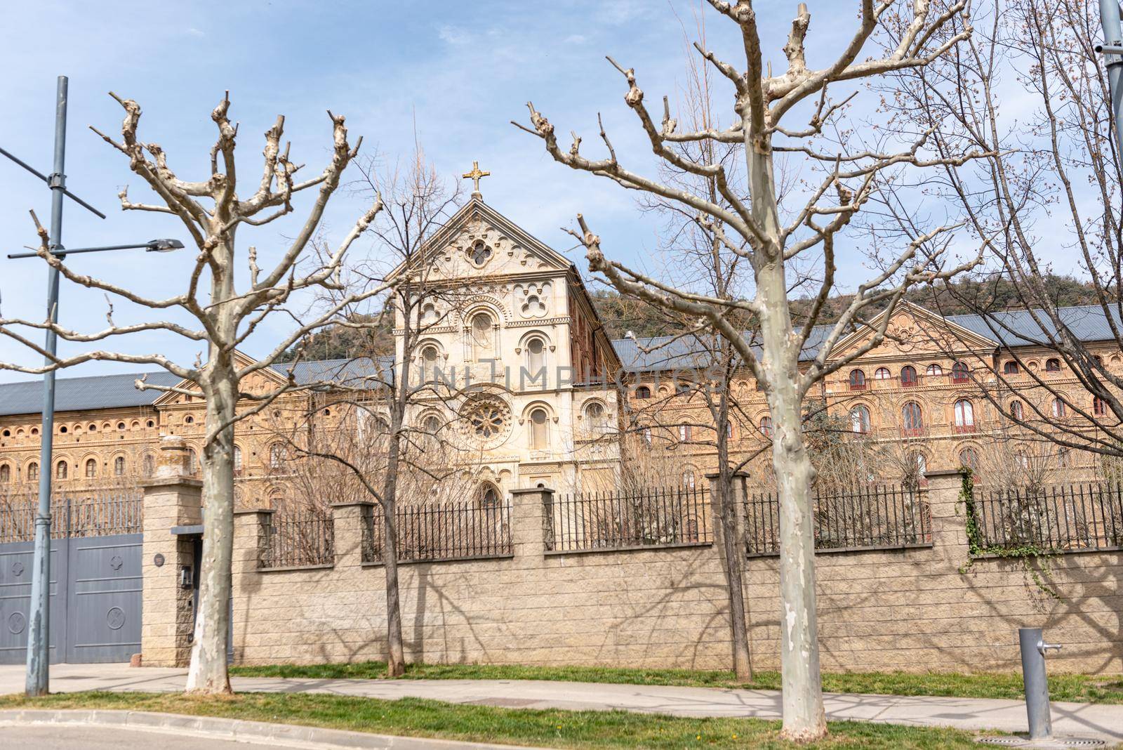 Day view of Cathedral of Santa Maria d'Urgell. Catalonia.