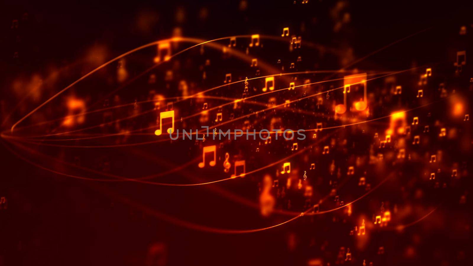 Background with nice flying musical notes by designprojects