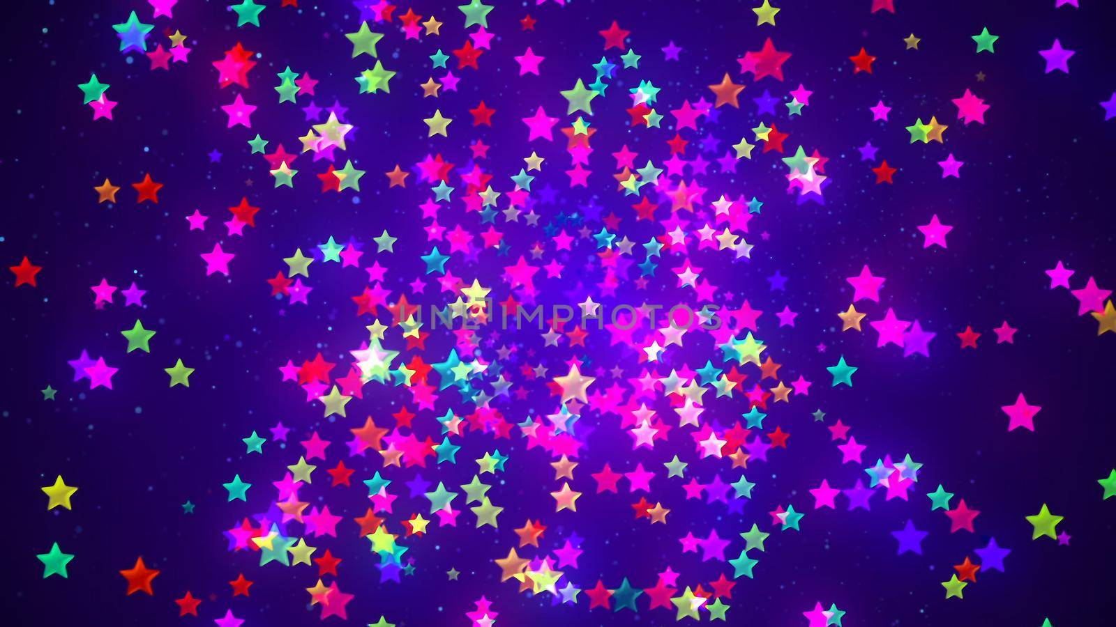 Background with nice multicolor flying stars by designprojects